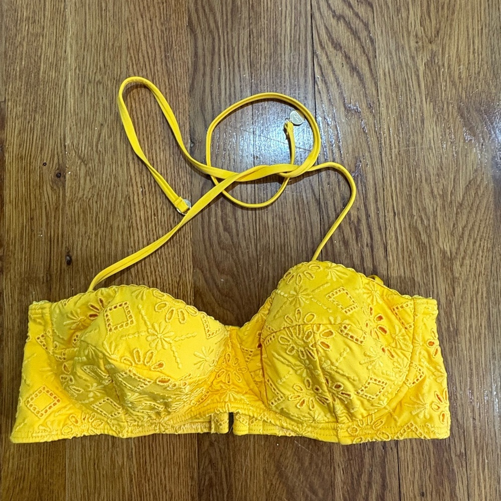 Kate Spade Floral Accent Bathing Suit Top